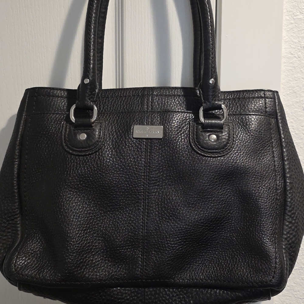 Nine West Black Textured Tote Bag